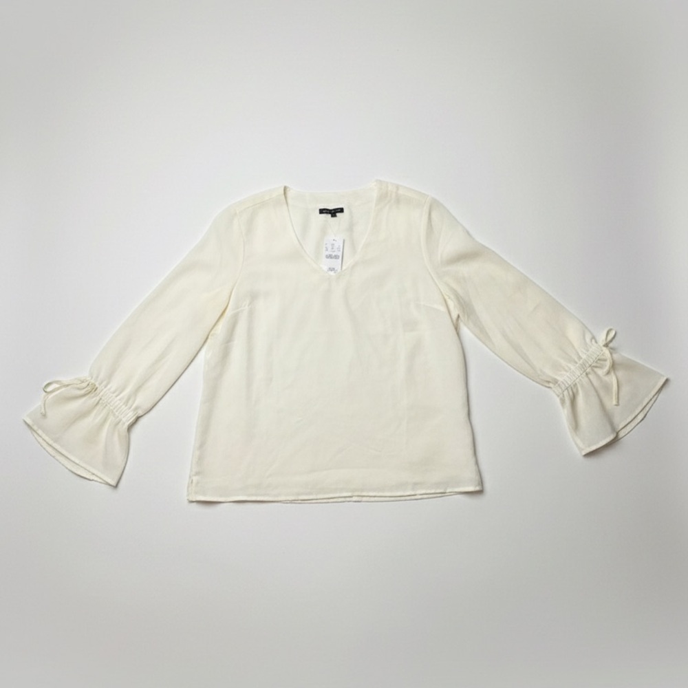 J.Crew Mercantile Silky Flowey Off white Blouse-8